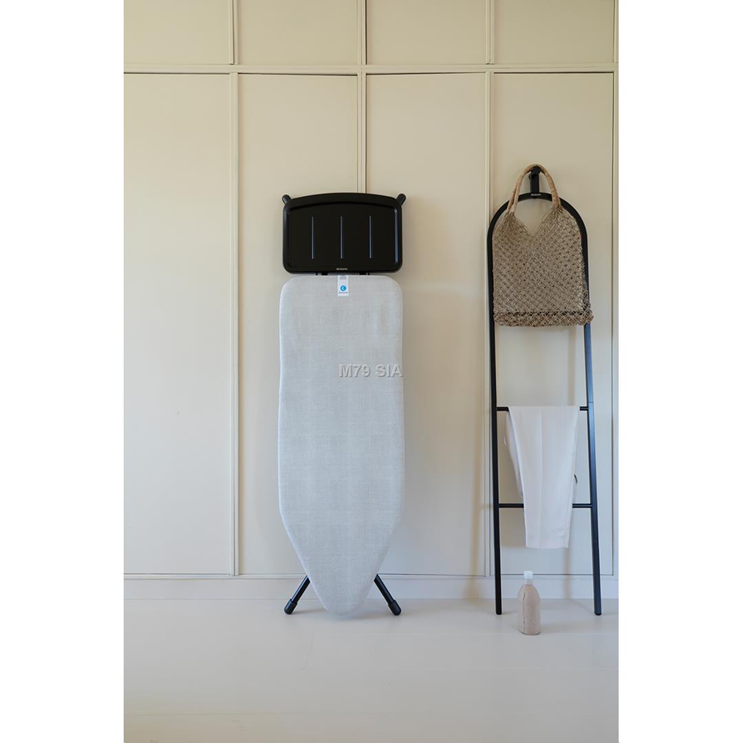 BRABANTIA gludināmais dēlis (C) 124x45cm,Denim Grey 236143 gludināmais dēlis, veļas žāvētājs