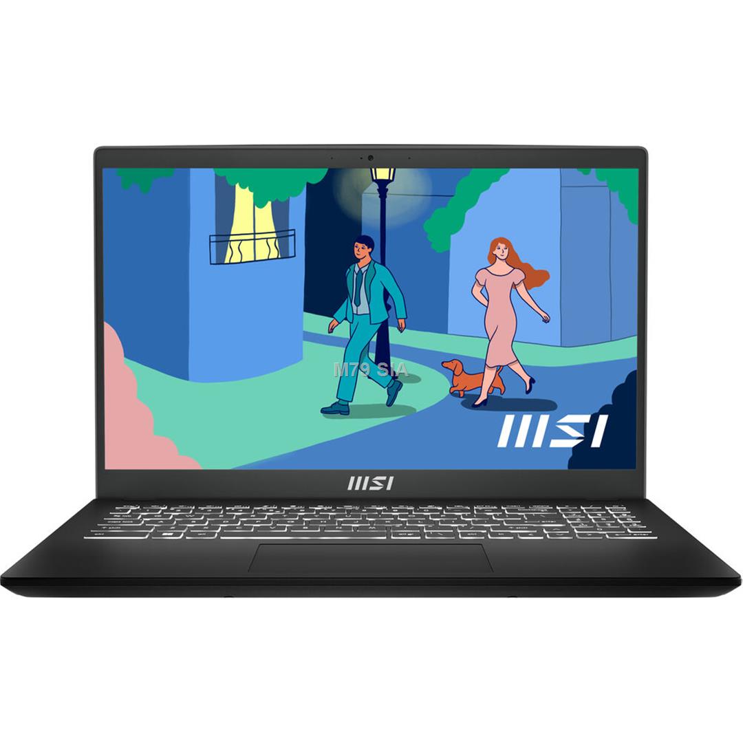 MSI Modern 15 B7M, 15,6'', Ryzen 7, 16 GB, 512 GB, W11P, melna - Portativais dators Modern 15 B7M MODERN15-B7M-253NL (4711377124256) LED Televizors