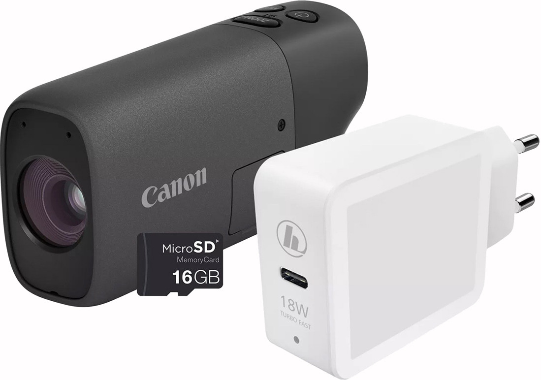 Canon PowerShot Zoom black Essential Kit Digitālā kamera