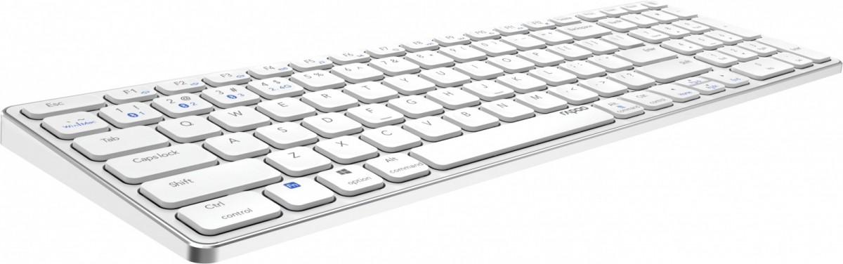 Multimode wireless blade keyboard E9700M 3.0 white 217366 (6940056135421) klaviatūra