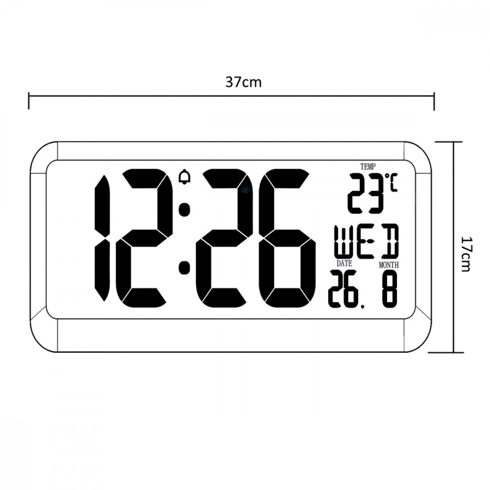 Clock with temperature sensor GreenBlue GB214 barometrs, termometrs