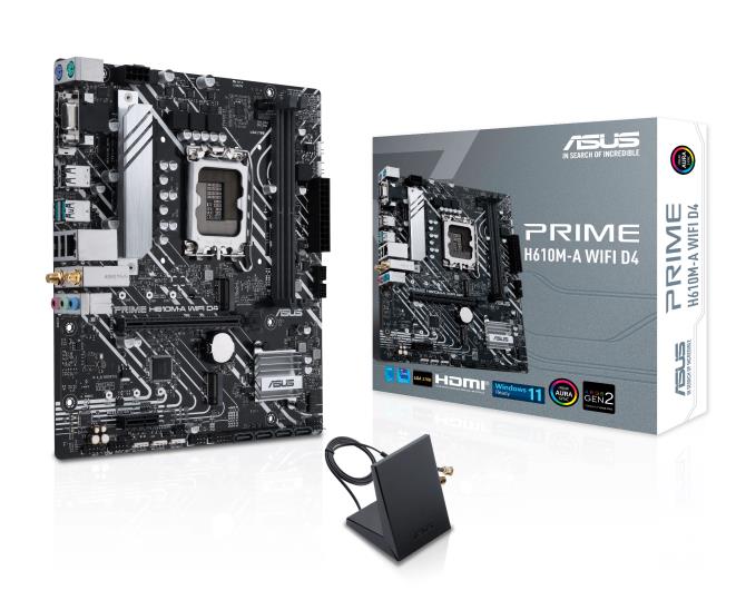 ASUS PRIME H610M-A WIFI D4, LGA 1700, Micro-ATX pamatplate, mātesplate