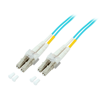 EFB Duplex Jumper LC-LC 50/125,OM3,LSZH,aqua,2.0mm,25m adapteris