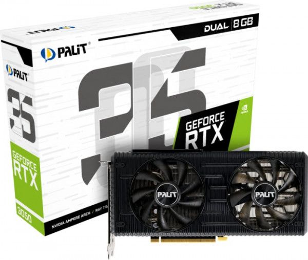 Palit NE63050019P1-190AD graphics card NVIDIA GeForce RTX 3050 8 GB GDDR6 4710562243215 video karte