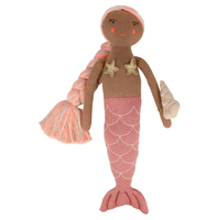 Plush toy Pink Knitted Mermaid