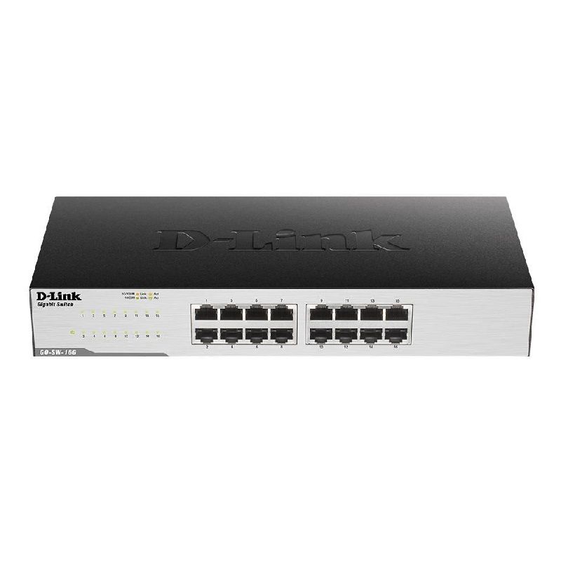 D-Link 16-Port GIGABIT EASY DESKTOP SWITCH komutators