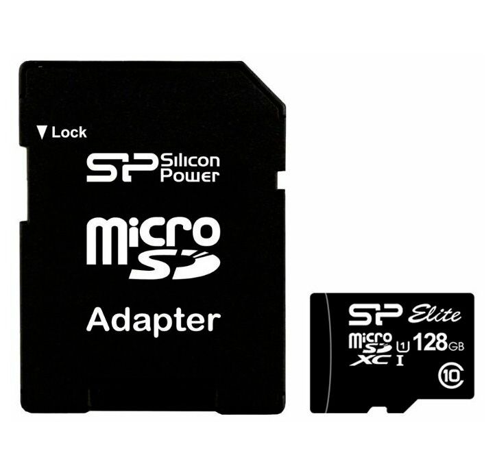 Silicon Power memory card Micro SDXC 128GB Class 10 Elite UHS-1 +Adapter atmiņas karte