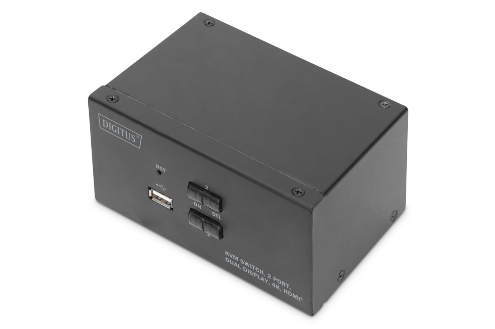 DIGITUS DS-12860 - KVM / audio / USB switch - 2 ports KVM komutators