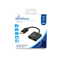 MediaRange HDMI Buchse/DP Stecker 18 Gbit/s 20cm schw adapteris