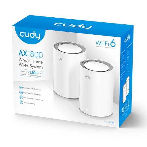 System WiFi Mesh M1800 (2-Pack) AX1800 Rūteris