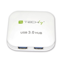 TECHLY USB 3.0 Super Speed 4 Port HUB, weiss USB centrmezgli