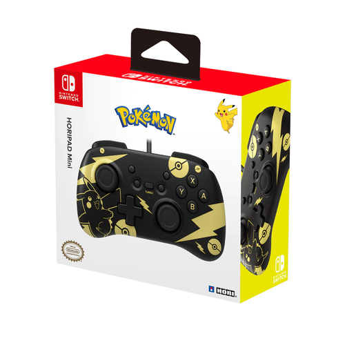 HORI Horipad Mini Pikachu Black & Gold NSW-289U spēļu konsoles gampad