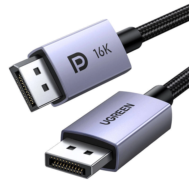 Ugreen DP118 DisplayPort 2.1 cable 2m - gray USB kabelis