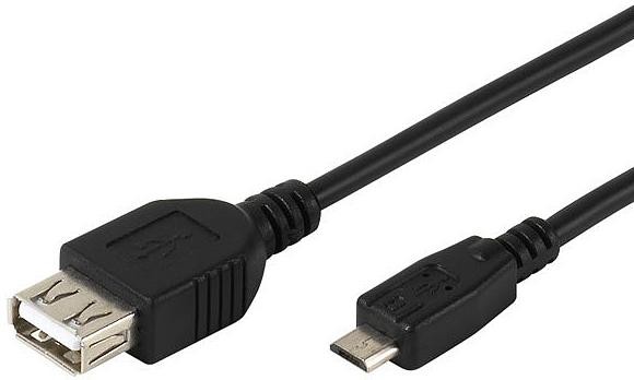 Vivanco kabelis microUSB - USB OTG 0.15m (45298) 4008928452983 45298 (4008928452983) kabelis, vads