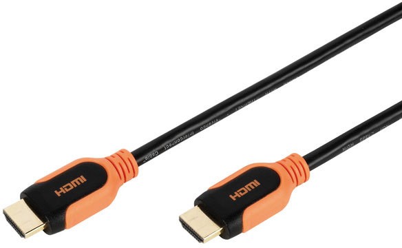 Vivanco HDMI Anschlusskabel 2.00 m Audio Return Channel, High Speed-HDMI mit Ethernet, Rund, Ultra HD (4k) HDMI mit Ethernet, vergoldete Ste