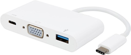 Vivanco IT-USBC VGA C HUB Wired USB 3.2 Gen 1 (3.1 Gen 1) Type-C White 4008928342949 dock stacijas HDD adapteri