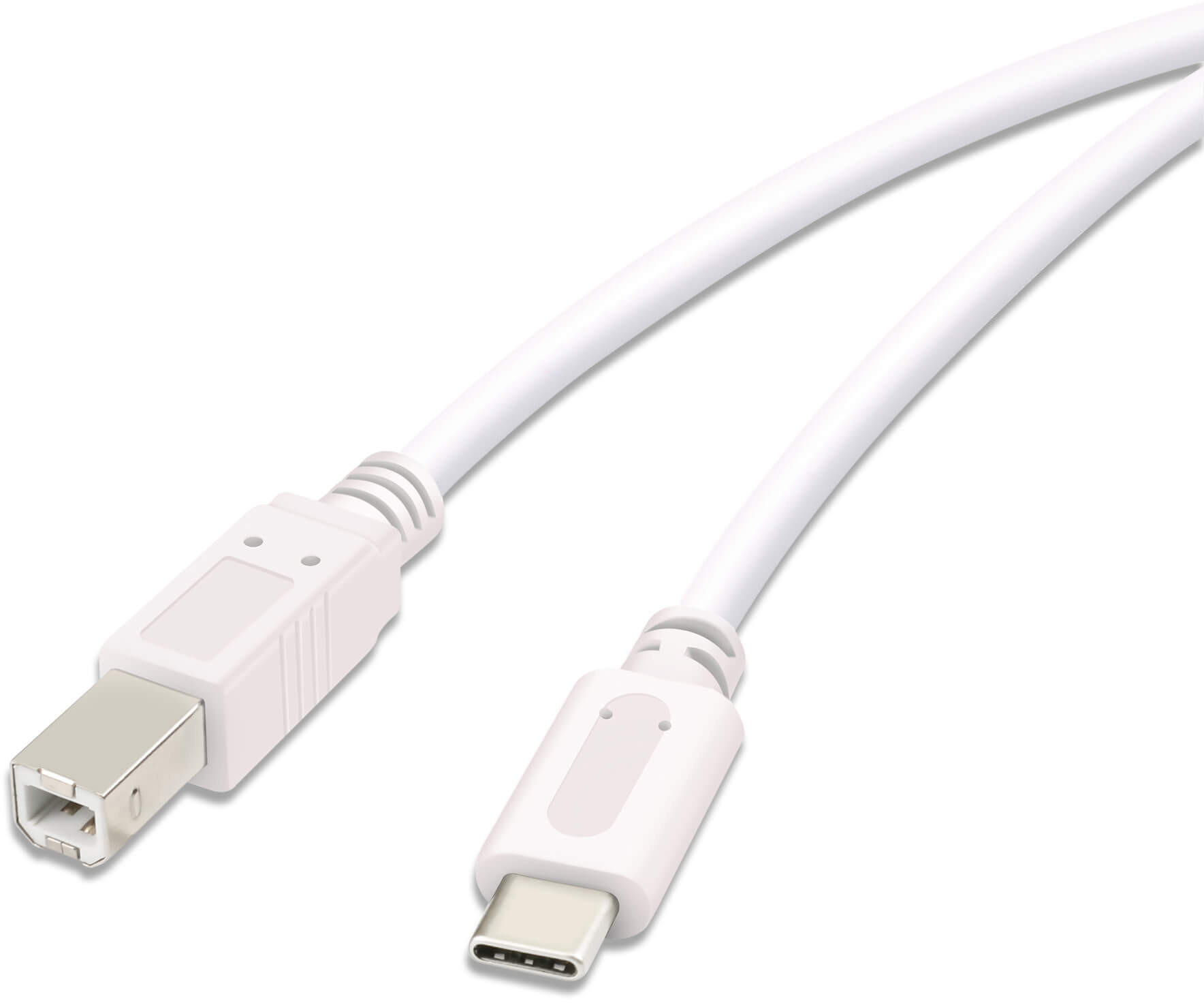 Vivanco cable USB-C - USB-B 1.8m, white (45355) 4008928453553 45355 (4008928453553) kabelis, vads