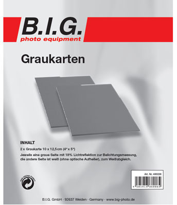 BIG grey card kit 10x12cm 2pcs 4501914860064 486006 (4501914860064) foto, video aksesuāri