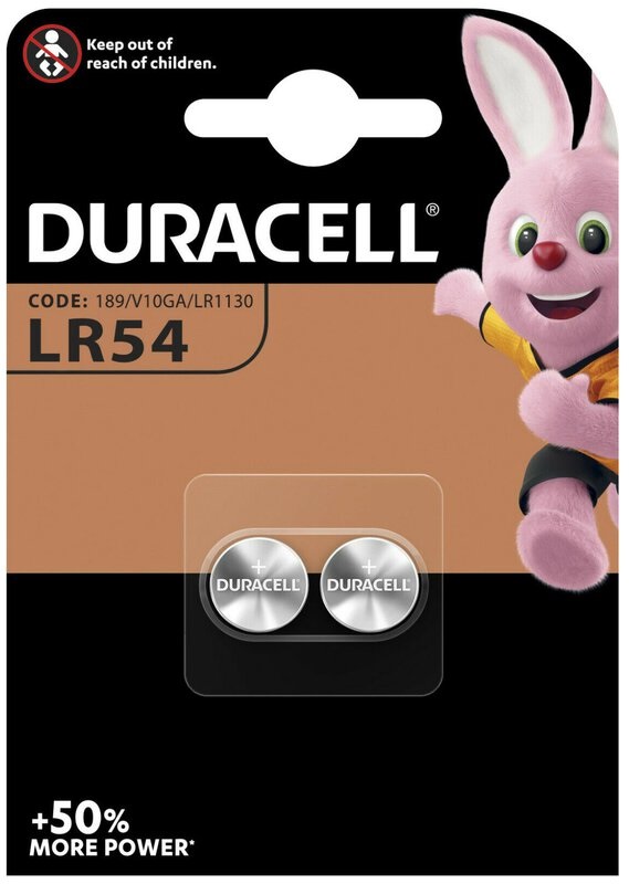 DURACELL Sarma baterija 189 (LR54, V10GA, D189A, LR1130, L1131, AG10) 1.5V Duracell (2 gab.iepakojums) Baterija