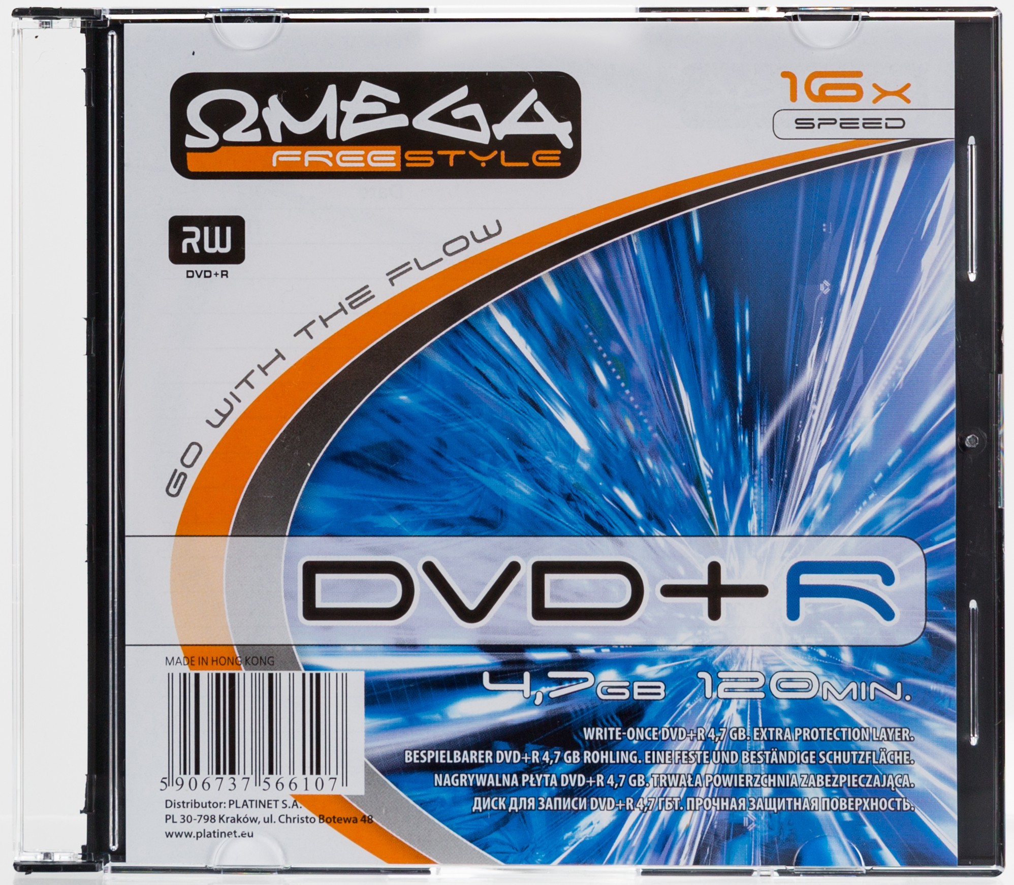 Omega Freestyle DVD+R 4,7GB 16x slim 5906737566107 56610 (5906737566107) matricas