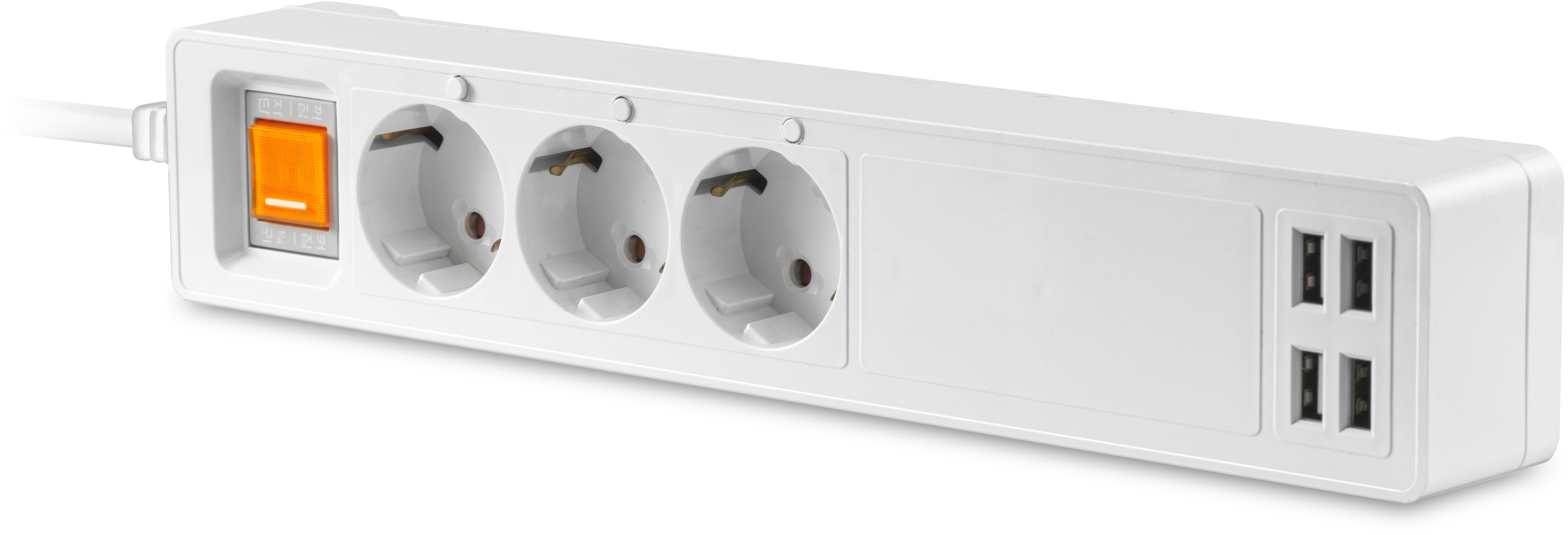 Platinet extension cord 3 sockets USB WiFi Tuya 1.8m, white (45507) 5907595455077 45507 (5907595455077)