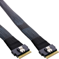 Slim SAS Kabel - SFF-8654 8X zu SFF-8654 8X - 48 Gb/s - 1m adapteris