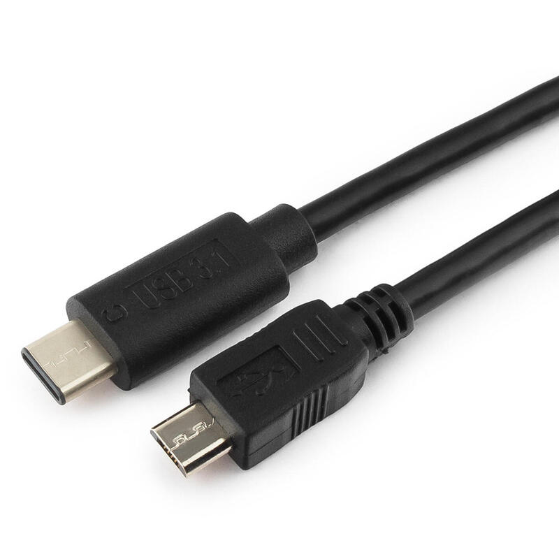 Gembird USB micro 2.0 BM cable to type-C (micro BM/CM), 1.8m, black USB kabelis