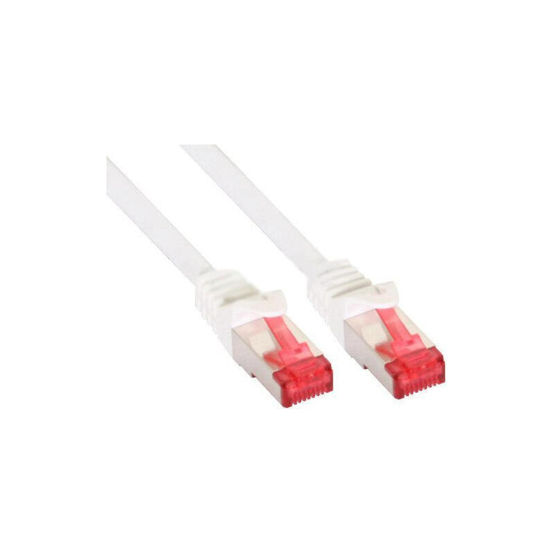 InLine Patchcord S/FTP,  PiMF,  Cat.6,  PVC,   White 0.25m (76422W) tīkla kabelis