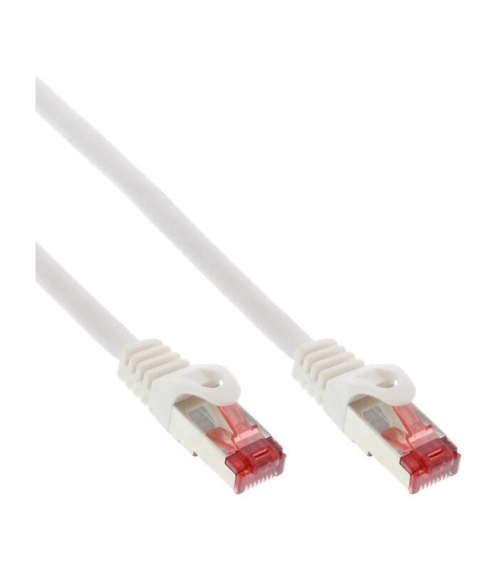  InLine Patchcord S/FTP, PiMF, Cat.6, PVC,  Balts 15m (76415W) tīkla kabelis