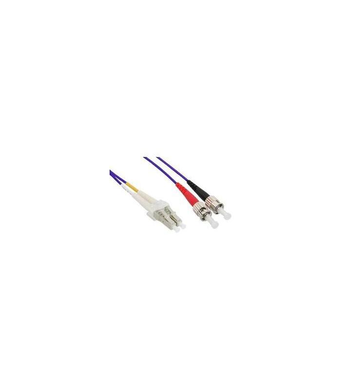  InLine Patchcord swiatlowodowy LC/ST 50/125µm OM4 1m (88501P) tīkla kabelis