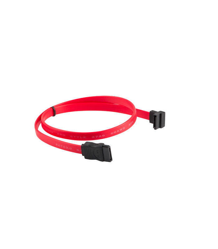 Lanberg CA-SASA-12CU-0050-R SATA cable 0.5 m SATA 7-pin Red angled kabelis datoram