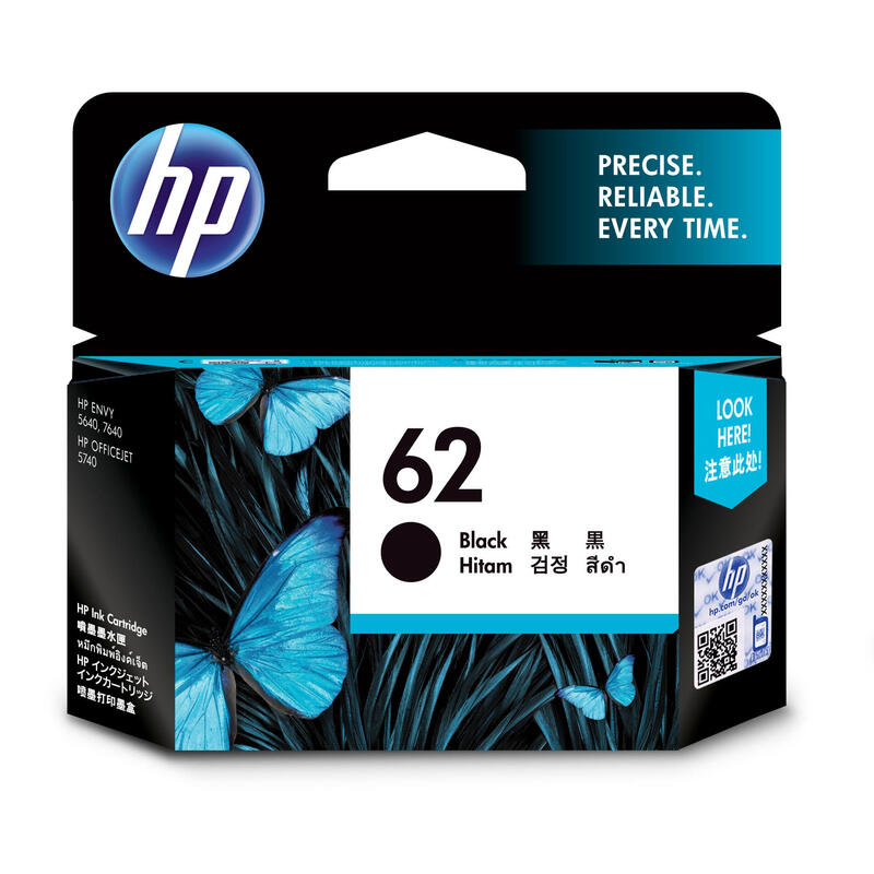 HP C2P04AE ink cartridge black No. 62 kārtridžs