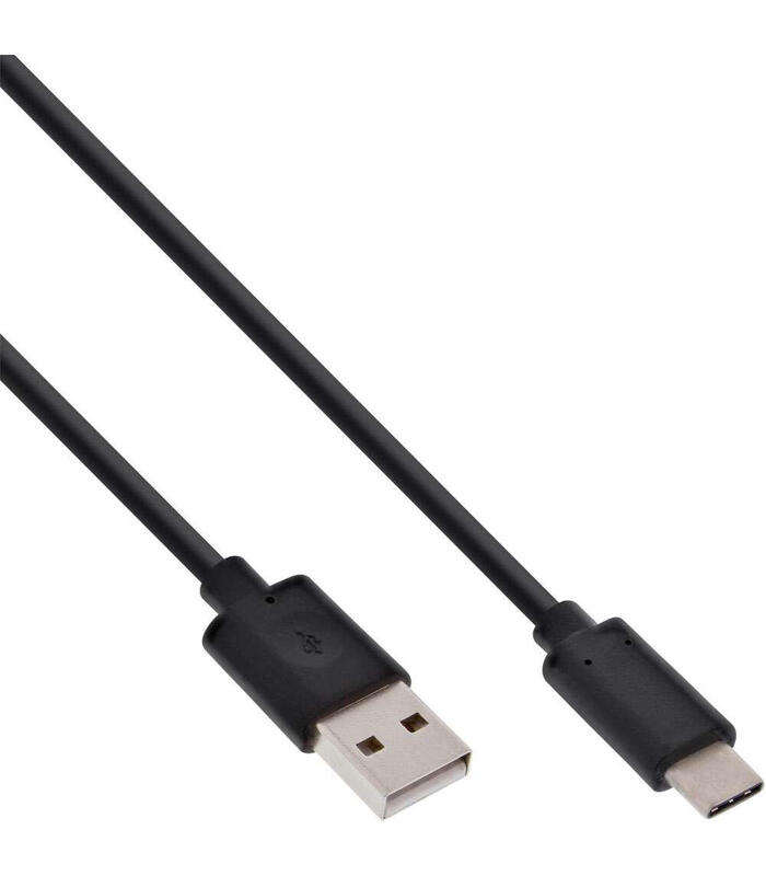 Kabel USB InLine USB C -> USB A (M/M) Black 1.5m (35734) USB kabelis