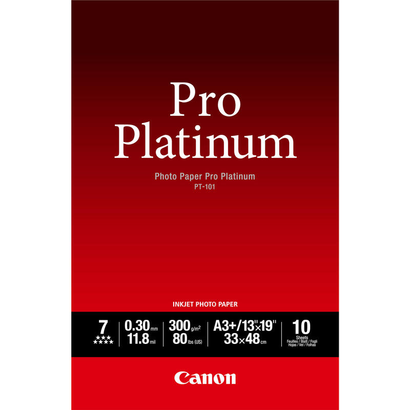 Canon PT101 Pro Platinum Photo | 300g | A3+ | 10sheets foto papīrs