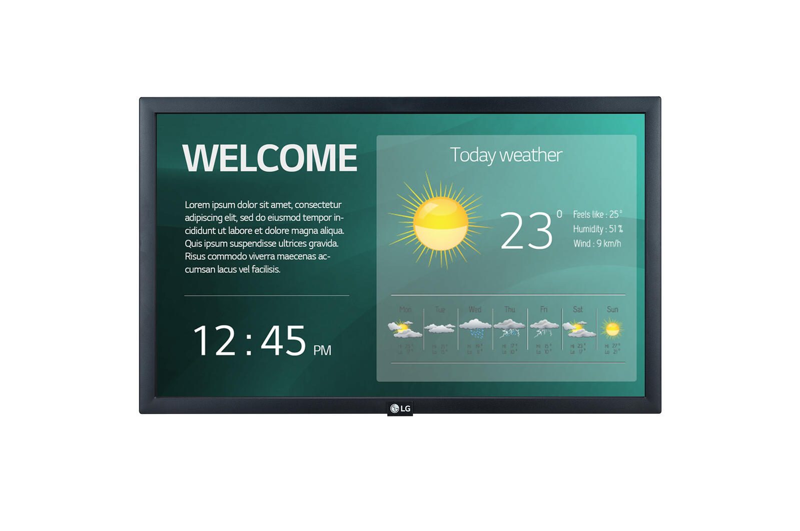 LG 22SM3G-B 21.5“ 1920x1080/250cd/m2/14ms/ HDMI USB 8806098661039 publiskie, komerciālie info ekrāni