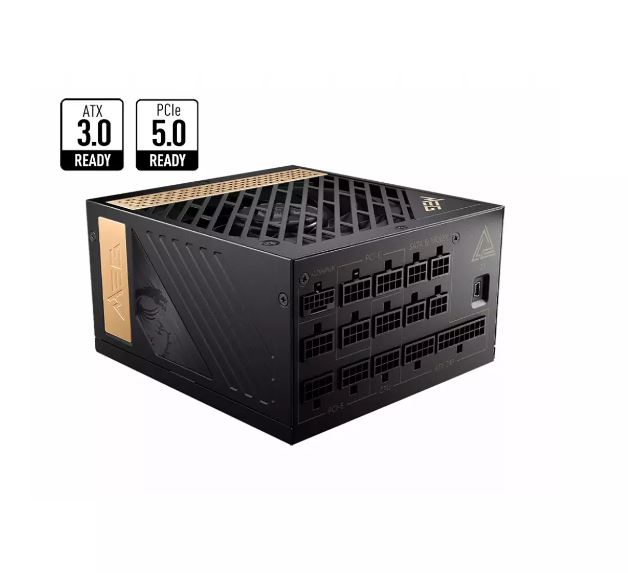 MSI MEG Ai1300P PCIe5 Netzteil, 80 PLUS Platinum, vollmodular, ATX 3.0, PCIe 5.0 - 1300 Watt Barošanas bloks, PSU