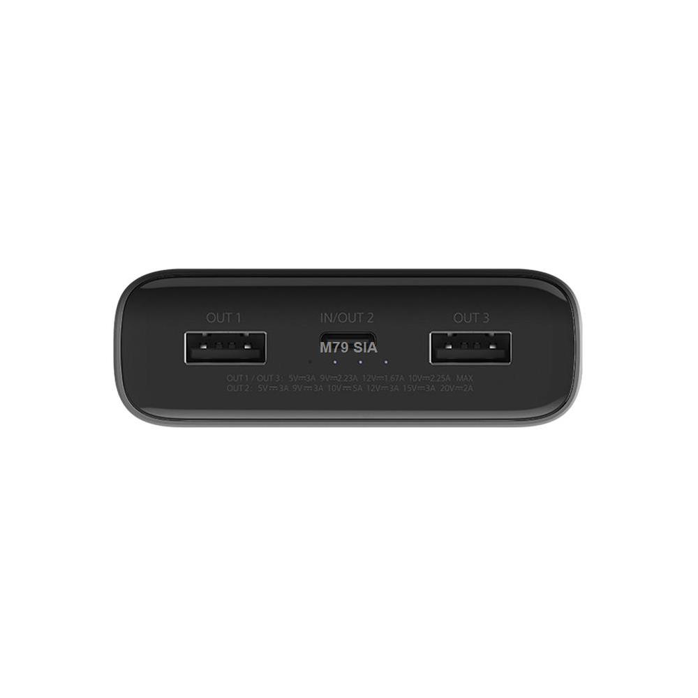 Xiaomi Mi 50W Power Bank 20000mAh Black Powerbank, mobilā uzlādes iekārta