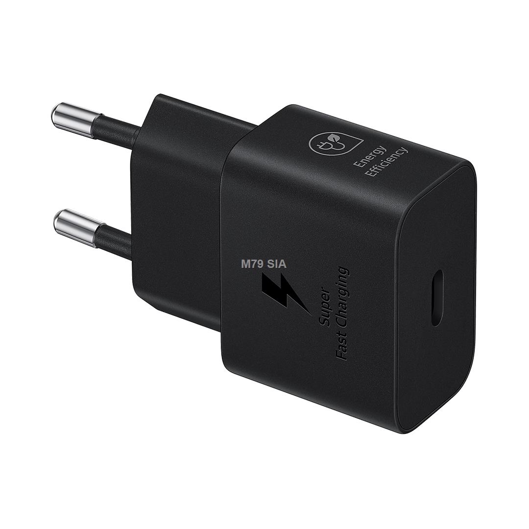 Samsung PD 45W Type-C Wall Charger (with cable) new Black iekārtas lādētājs