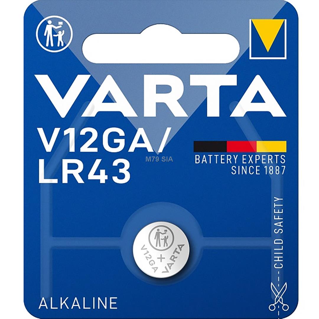 Varta Bateria Electronics Alkalin LR43/V12GA Baterija