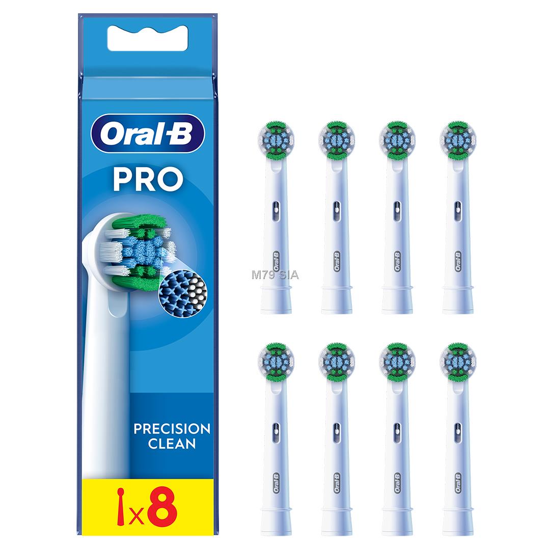 Braun Oral-B Precision Clean Pro, 8 gab., balta - Uzgali elektriskajai zobu birstei LED Televizors