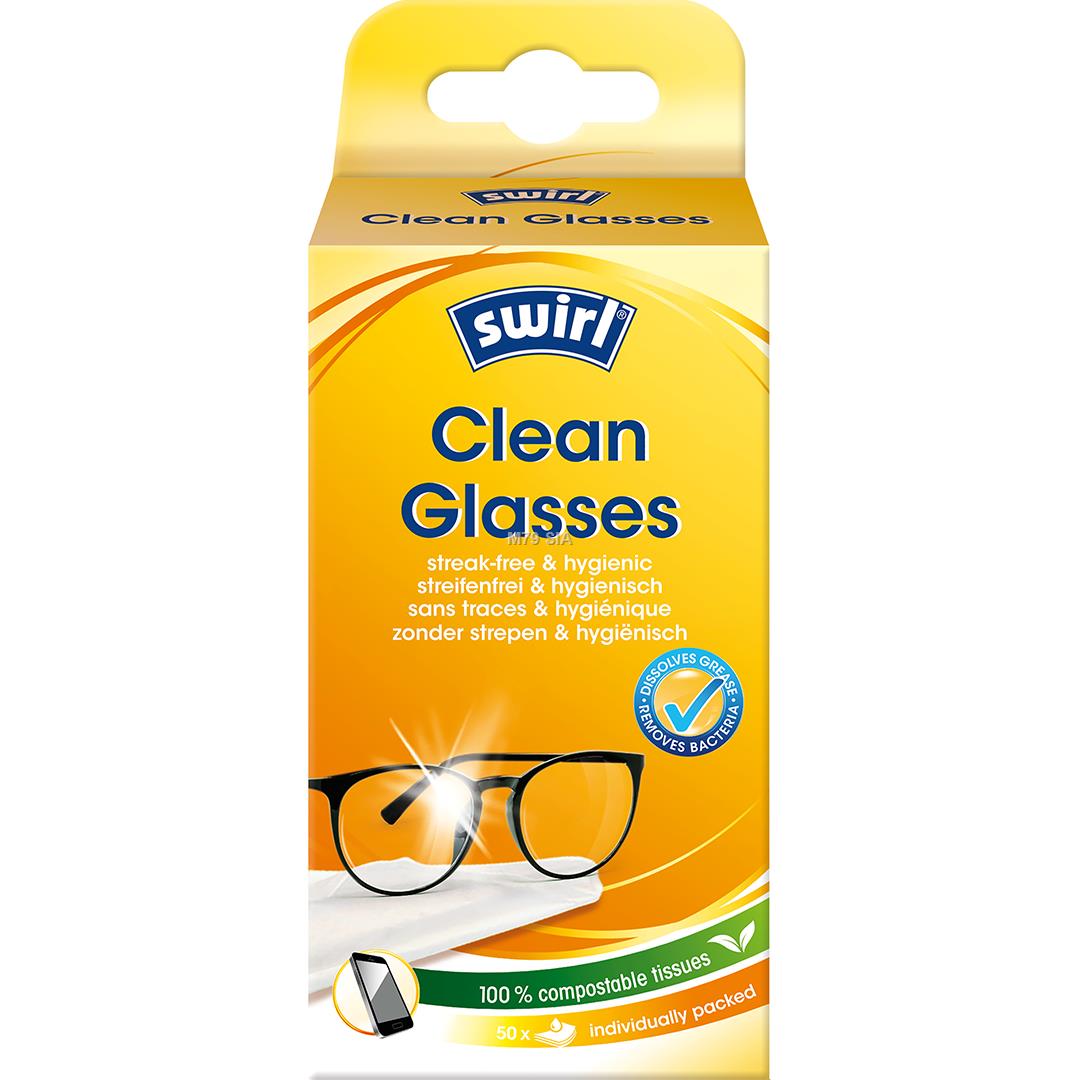 Swirl Clean Glasses, 50 gab. - Vienreizejas salvetes brillu tirisanai Sadzīves ķīmija