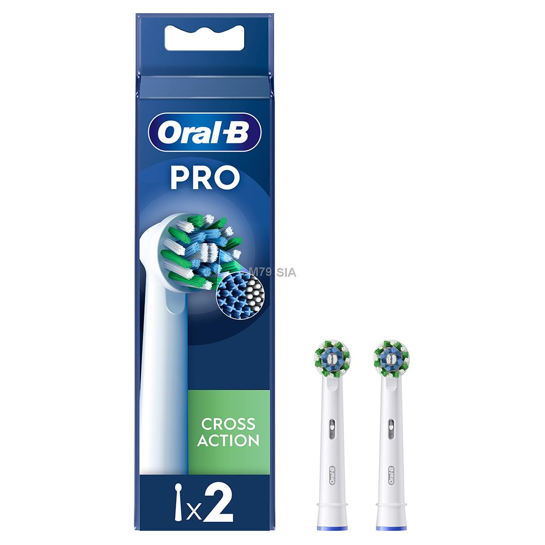 Oral-B Pro Cross Action EB50RX-2 tip WHITE mutes higiēnai