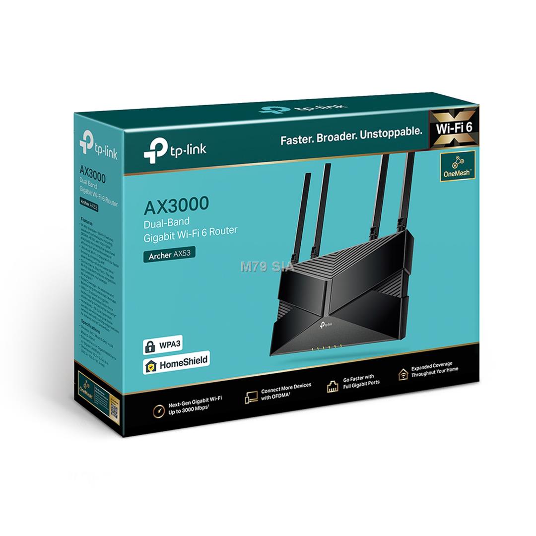 TP-LINK Archer AX53 Wi-Fi 6 AX3000 Rūteris