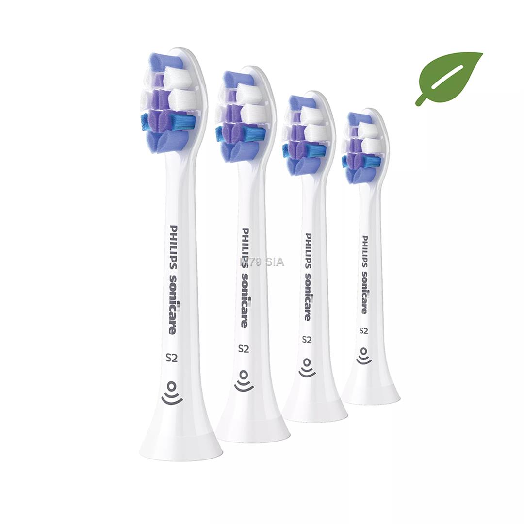 Philips Sonicare S2 Sensitive, 4 gab., balta mutes higiēnai