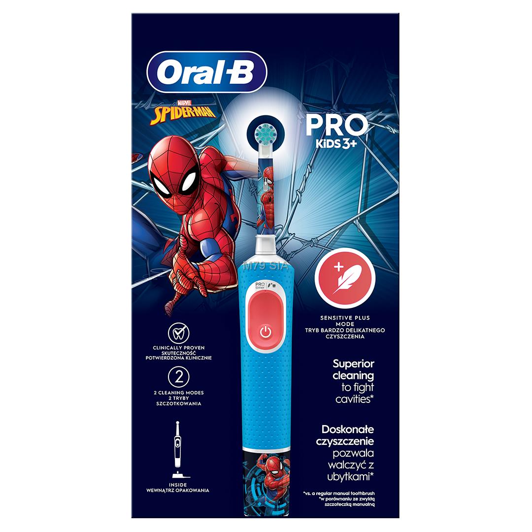 Oral-B Pro Kids 3+ Spiderman blue mutes higiēnai