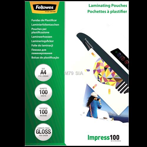 Fellowes Laminating Pouch 100 , 216x303 mm - A4, 100 pcs laminators