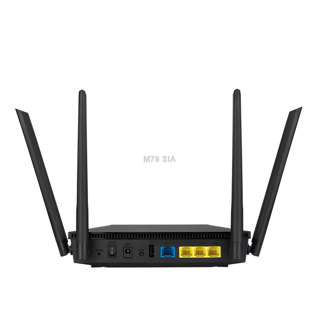 ASUS RT-AX1800U wireless router Gigabit Ethernet Dual-band (2.4 GHz / 5 GHz) Black 4711081542506 Rūteris