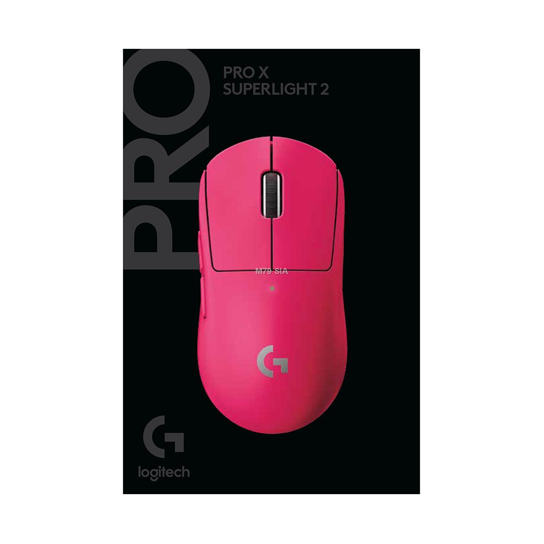 Logitech G PRO X Superlight 2 Wireless Gaming Mouse Magenta Datora pele