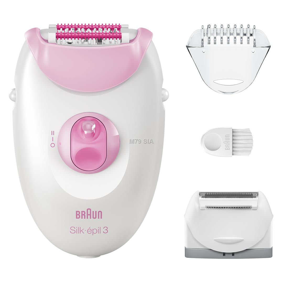 Jaunums! Akcija! BRAUN Silk 3 epilators ar piederumiem SE3-031 Epilators