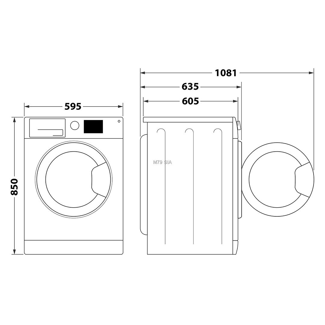 Washer-dryer Whirlpool FFWDB976258SVEE LED Televizors